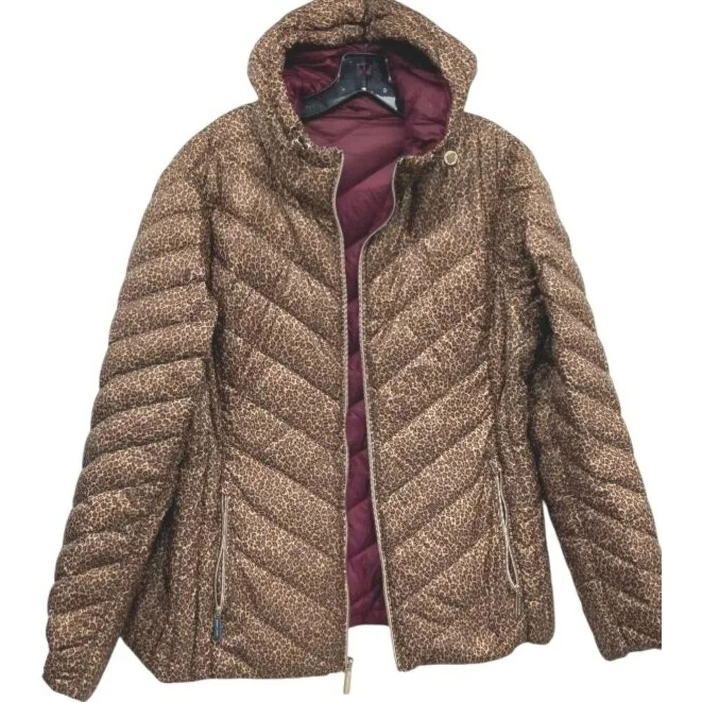 Women's Reversible Michael Kors Nylon Packable Puffer Medium Jacket NWOT‎